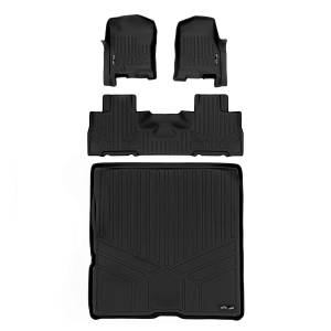 MAXLINER Floor Mats and Cargo Liner Set Black for 2007-2010 Expedition/Navigator with 2nd Row Bucket Seats without Console