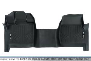 Maxliner USA - MAXLINER Floor Mats 1st Row 1pc Liner Black for 2015-2019 Ford F-150 Regular Cab with Bench Seat and Vinyl Flooring Only - Image 4