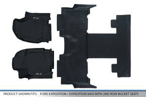 Maxliner USA - MAXLINER Floor Mats 3 Row Liner Set Black for 2018-2019 Expedition / Navigator with 2nd Row Bucket Seats (Incl. Max and L) - Image 5