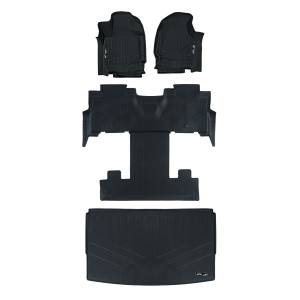 MAXLINER Floor Mats and Cargo Liner Behind 3rd Row Set Black for 18-19 Expedition Max/Navigator L with 2nd Row Bucket Seats