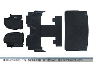 Maxliner USA - MAXLINER Floor Mats and Cargo Liner Behind 3rd Row Set Black for 18-19 Expedition Max/Navigator L with 2nd Row Bucket Seats - Image 6