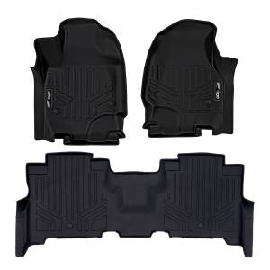 MAXLINER Floor Mats 2 Row Liner Set Black for 2018-2019 Expedition / Navigator with 2nd Row Bench Seat (Incl. Max and L)