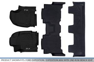 Maxliner USA - MAXLINER Floor Mats 3 Row Liner Set Black for 2018-2019 Expedition / Navigator with 2nd Row Bench Seat (Incl. Max and L) - Image 6