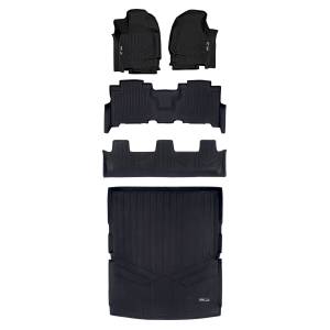 MAXLINER Floor Mats 3 Rows - Cargo Liner Behind 2nd Row Set Black for 18-19 Expedition Max/Navigator L - 2nd Row Bench Seat