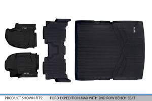 Maxliner USA - MAXLINER Floor Mats 2 Rows - Cargo Liner Behind 2nd Row Set Black for 18-19 Expedition Max/Navigator L - 2nd Row Bench Seat - Image 6