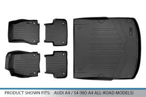 Maxliner USA - MAXLINER Custom Fit Floor Mats 2 Rows and Cargo Liner Set Black for 2017-2019 Audi A4 / S4 (No A4 All-Road Models) - Image 6