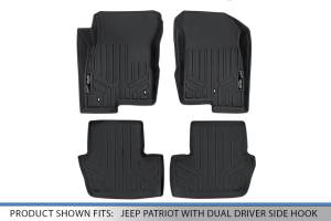 Maxliner USA - MAXLINER Custom Fit Floor Mats 2 Row Liner Set Black for 2017 Jeep Patriot with 1st Row Dual Driver Side Floor Hooks - Image 5