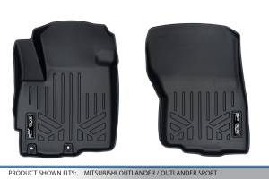 Maxliner USA - MAXLINER Custom Fit Floor Mats 1st Row Liner Set Black for 2011-2019 Mitsubishi Outlander / Outlander Sport - Image 4