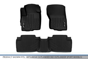 Maxliner USA - MAXLINER Custom Fit Floor Mats 2 Row Liner Set Black for 2011-2019 Mitsubishi Outlander (No Outlander Sport Models) - Image 5