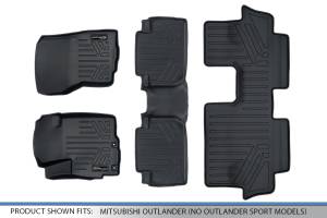 Maxliner USA - MAXLINER Custom Fit Floor Mats 3 Row Liner Set Black for 2011-2019 Mitsubishi Outlander (No Outlander Sport Models) - Image 6