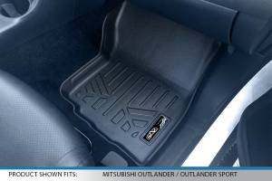 Maxliner USA - MAXLINER Custom Fit Floor Mats 2 Row Liner Set Black for 2011-2019 Mitsubishi Outlander Sport - Image 3