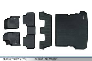 Maxliner USA - MAXLINER Custom Fit Floor Mats 3 Rows and Cargo Liner Behind 2nd Row Set Black for 2017-2019 Audi Q7 - All Models - Image 7