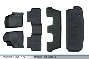 Maxliner USA - MAXLINER Custom Fit Floor Mats 3 Rows and Cargo Liner Behind 3rd Row Set Black for 2017-2019 Audi Q7 - All Models - Image 7