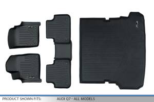Maxliner USA - MAXLINER Custom Fit Floor Mats 2 Rows and Cargo Liner Behind 2nd Row Set Black for 2017-2019 Audi Q7 - All Models - Image 6