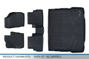 Maxliner USA - MAXLINER Custom Fit Floor Mats 2 Rows and Cargo Liner Trunk Set Black for 2015-2018 Audi Q3 - All Models - Image 6