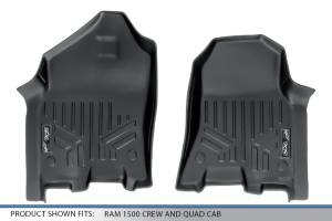 Maxliner USA - MAXLINER Custom Fit Floor Mats 1st Row Liner Set Black for 2019 Ram 1500 Crew and Quad Cab with Captain or Bench Seats - Image 4