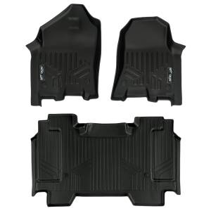 MAXLINER Custom Fit Floor Mats 2 Row Liner Set Black for 2019 Ram 1500 Crew Cab without Rear Underseat Storage Box