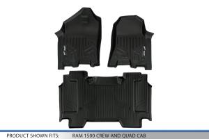 Maxliner USA - MAXLINER Custom Fit Floor Mats 2 Row Liner Set Black for 2019 Ram 1500 Crew Cab without Rear Underseat Storage Box - Image 5