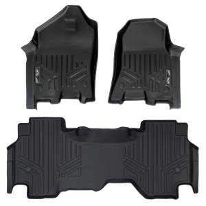 MAXLINER Custom Fit Floor Mats 2 Row Liner Set Black for 2019 Ram 1500 Quad Cab without Rear Underseat Storage Box