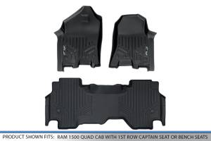 Maxliner USA - MAXLINER Custom Fit Floor Mats 2 Row Liner Set Black for 2019 Ram 1500 Quad Cab without Rear Underseat Storage Box - Image 5
