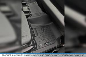 Maxliner USA - MAXLINER Custom Fit Floor Mats 2 Row Liner Set (Both Rows 1pc) Black for 2019 Ram 1500 Crew Cab with First Row Bench Seat - Image 3