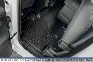 Maxliner USA - MAXLINER Custom Floor Mats 2 Row Liner Set (Both Rows 1pc) Black for 2019 Ram 1500 Quad Cab with Front Row Bench Seat Only - Image 4