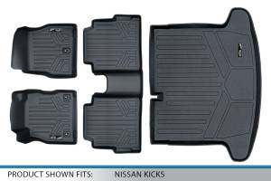 Maxliner USA - MAXLINER Custom Fit Floor Mats 2 Rows and Cargo Liner Trunk Set Black for 2018-2019 Nissan Kicks - Image 6