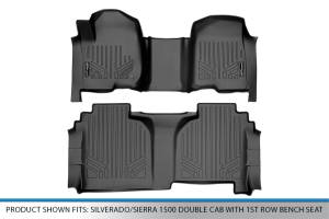 Maxliner USA - MAXLINER Custom Fit Floor Mats 2 Row Liner Set Black for 2019 Silverado/Sierra 1500 Double Cab with 1st Row Bench Seat - Image 5