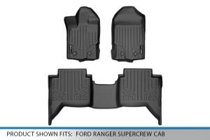 Maxliner USA - MAXLINER Custom Fit Floor Mats 2 Row Liner Set Black for 2019 Ford Ranger SuperCrew Cab - Image 5