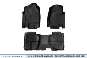 Maxliner USA - MAXLINER Floor Mats 2 Row Liner Set Black for LD Only 2019 Chevrolet Silverado / GMC Sierra 1500 LD Legacy Double Cab - Image 5