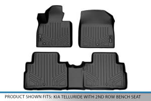 Maxliner USA - MAXLINER Custom Fit Floor Mats 2 Row Liner Set Black for 2020 Kia Telluride with 2nd Row Bench Seat - Image 5