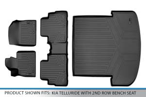 Maxliner USA - MAXLINER Custom Floor Mats 2 Rows and Cargo Liner Behind 2nd Row Set Black for 2020 Kia Telluride with 2nd Row Bench Seat - Image 6