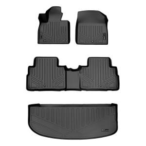 Maxliner USA - MAXLINER Custom Floor Mats 2 Rows and Cargo Liner Behind 3rd Row Set Black for 2020 Kia Telluride with 2nd Row Bench Seat - Image 1