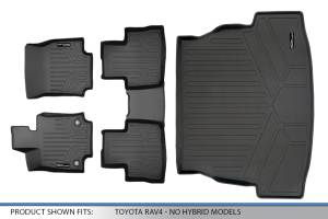 Maxliner USA - MAXLINER Custom Fit Floor Mats 2 Rows and Cargo Liner Trunk Set Black for 2019 Toyota RAV4 - No Hybrid Models - Image 6