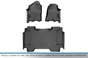 Maxliner USA - MAXLINER Custom Floor Mats 2 Row Liner Set Black for 2019 Ram 1500 Crew Cab Vinyl Flooring without Rear Underseat Storage Box - Image 5