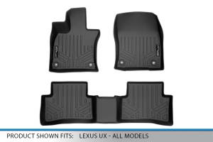 Maxliner USA - MAXLINER All Weather Custom Fit Floor Mats 2 Row Liner Set Black for 2019-2020 Lexus UX - All Models - Image 5