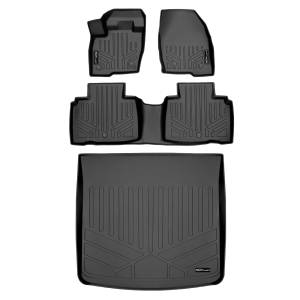 MAXLINER Custom Fit Floor Mats 2 Rows and Cargo Liner Trunk Set Black for 2016-2018 Lincoln MKX / 2019 Nautilus