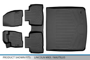 Maxliner USA - MAXLINER Custom Fit Floor Mats 2 Rows and Cargo Liner Trunk Set Black for 2016-2018 Lincoln MKX / 2019 Nautilus - Image 6