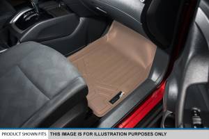 Maxliner USA - MAXLINER Custom Fit Floor Mats 2 Row Liner Set Tan for 2009-2010 Ford F-150 SuperCab Non Flow-Through Center Console - Image 3