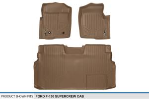 Maxliner USA - MAXLINER Custom Fit Floor Mats 2 Row Liner Set Tan for 2009-2010 Ford F-150 SuperCrew Cab - Image 5