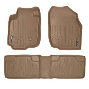 MAXLINER Custom Fit Floor Mats 2 Row Liner Set Tan for 2006-2012 Toyota RAV4 without 3rd Row Seat