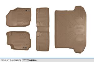 Maxliner USA - MAXLINER Custom Fit Floor Mats 2 Rows and Cargo Liner Set Tan for 2006-2012 Toyota RAV4 without 3rd Row Seat - Image 6