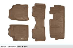 Maxliner USA - MAXLINER Custom Fit Floor Mats 3 Row Liner Set Tan for 2009-2015 Honda Pilot - Image 6