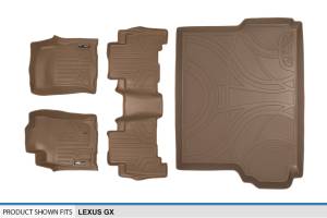 Maxliner USA - MAXLINER Custom Fit Floor Mats 2 Rows and Cargo Liner Set Tan for 2010-2013 Lexus GX460 - Image 6