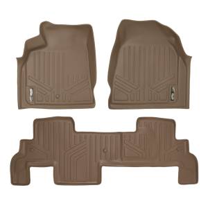 Maxliner USA - MAXLINER Custom Fit Floor Mats 2 Row Liner Set Tan for Traverse / Enclave / Acadia / Outlook with 2nd Row Bench Seat - Image 1