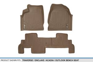Maxliner USA - MAXLINER Custom Fit Floor Mats 2 Row Liner Set Tan for Traverse / Enclave / Acadia / Outlook with 2nd Row Bench Seat - Image 5
