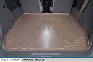 Maxliner USA - MAXLINER Custom Fit Floor Mats 2 Rows and Cargo Liner Behind 2nd Row Set Tan for Traverse / Enclave with 2nd Row Bench Seat - Image 5
