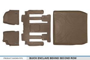 Maxliner USA - MAXLINER Custom Fit Floor Mats 3 Rows and Cargo Liner Behind 2nd Row Set Tan for 2008 Enclave with 2nd Row Bucket Seats - Image 6