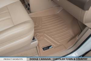Maxliner USA - MAXLINER Floor Mats 3 Rows and Cargo Liner Behind 3rd Row Set Tan for 2008-2019 Caravan / Town & Country (Stow'n Go Only) - Image 3