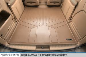 Maxliner USA - MAXLINER Floor Mats 3 Rows and Cargo Liner Behind 2nd Row Set Tan for 2008-2019 Caravan / Town & Country (Stow'n Go Only) - Image 5